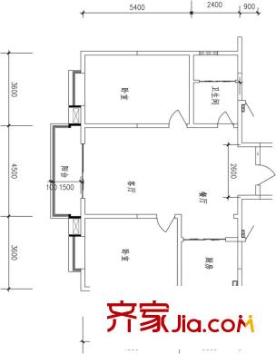 華浮宮桂園1號樓平層 2室2廳1衛(wèi)1廚