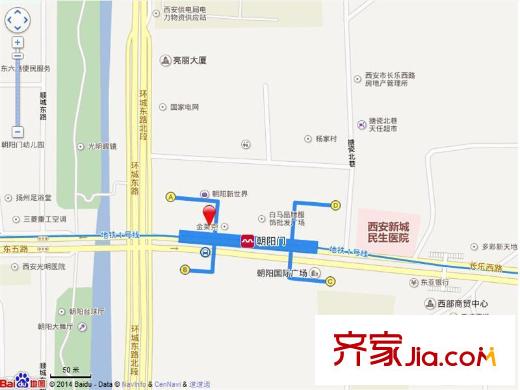 朝陽國際廣場交通圖