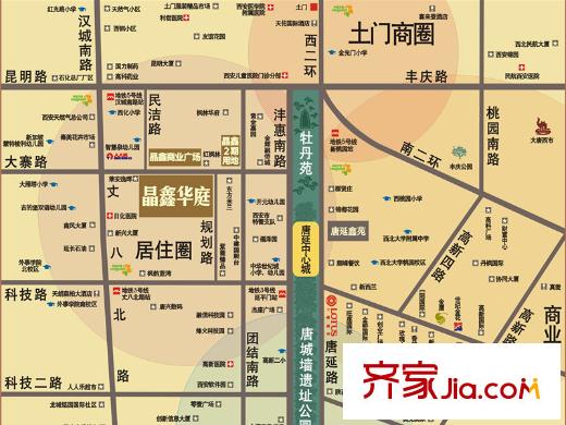 晶鑫華庭區(qū)位圖