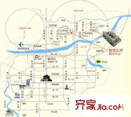 匯鑫群賢北府區(qū)位圖