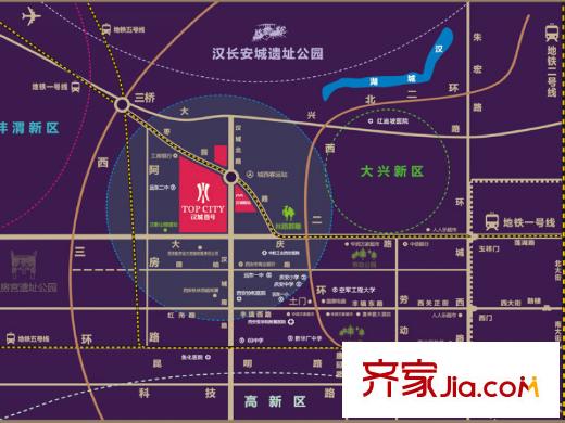 漢城壹號(hào)交通圖