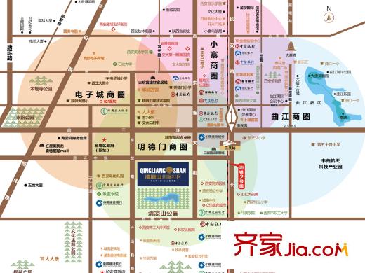 清涼山國際社區(qū)區(qū)位圖