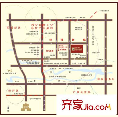 陜汽?涇渭國際城區(qū)位圖