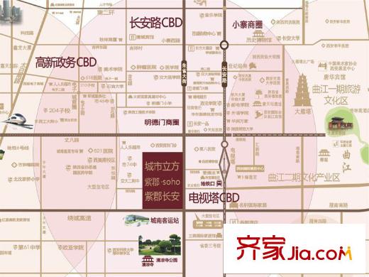 紫郡長(zhǎng)安區(qū)位圖