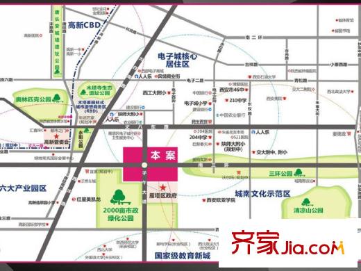 江林公園里區(qū)位圖