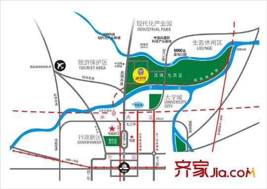 大唐新干線交通圖