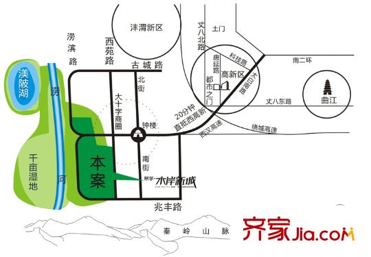 榮華水岸新城區(qū)位圖