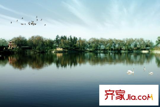 榮華水岸新城美陂湖實(shí)景