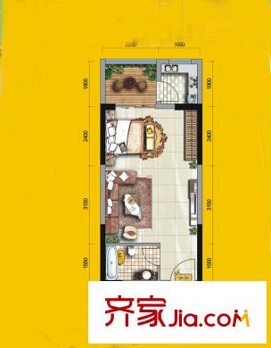 天朗御湖H2戶型（已售完） 1室1廳1衛(wèi)1廚