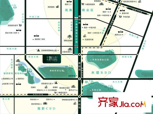 高科?朗山區(qū)位圖