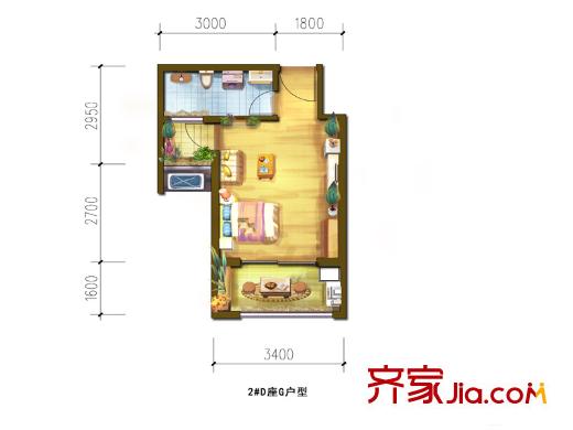 宮園壹號二期D棟G戶型(售完) 1室1廳