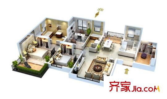 紫薇東進(jìn)已售完 3室2廳2衛(wèi)1廚
