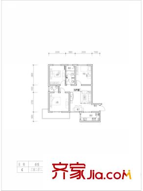 涇渭?馨佳苑C戶型 3室2廳2衛(wèi)