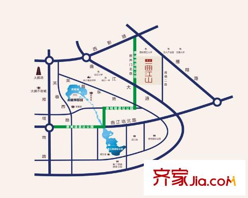 中冶?一曲江山區(qū)位圖