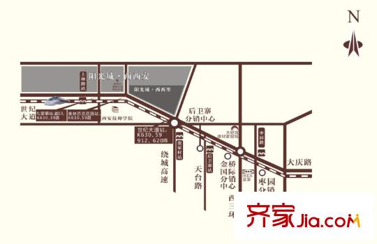 陽(yáng)光城?西西里(西西安三期墅區(qū)高層）區(qū)位圖