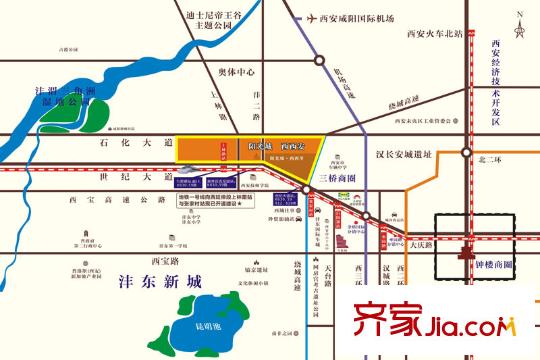 陽光城?西西里(西西安三期墅區(qū)高層）區(qū)位圖