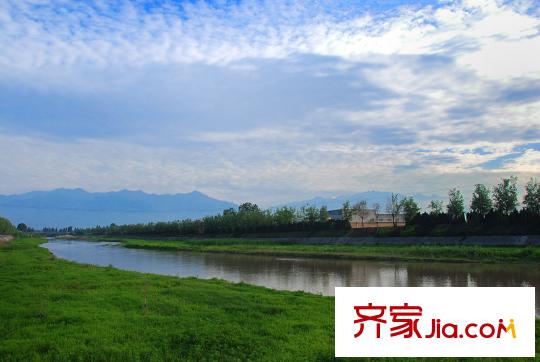 榮華水岸新城澇河實(shí)景