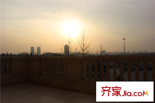 世園大公館世園會(huì)夕陽(yáng)下實(shí)景（2014.12.31）