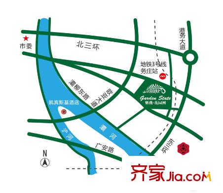 紫薇?花園洲交通圖