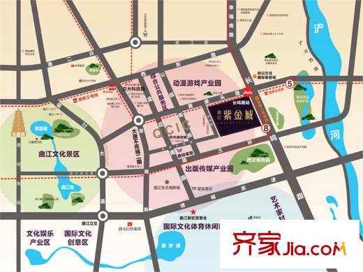 曲江紫金城區(qū)位圖