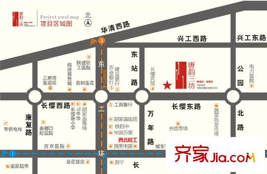 唐韻三坊交通圖
