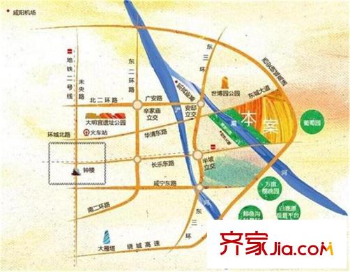 中鐵?琉森水岸區(qū)位圖