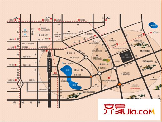 陽(yáng)光城?麗茲公館區(qū)位圖