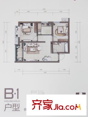 大興九臻2期B1戶型（售完） 2室2廳1衛(wèi)1廚