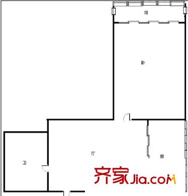 泊闌地戶型圖戶型圖 1室1廳1衛(wèi)1廚