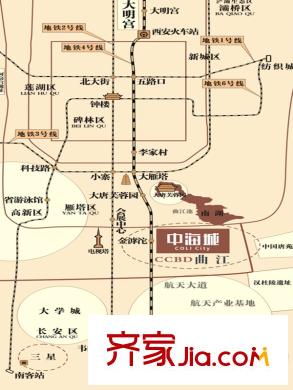 中海?凱旋門區(qū)位圖