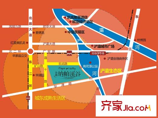 納帕溪谷?金源區(qū)位圖