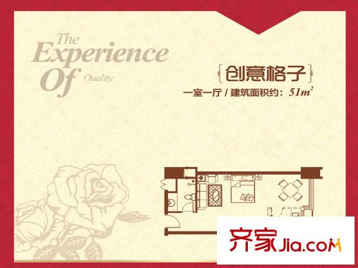 易道郡 玫瑰公館11號(hào)樓51平 1室1廳1衛(wèi)1廚
