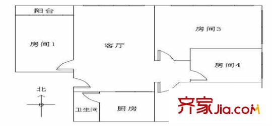 青松公寓 2室 戶型圖