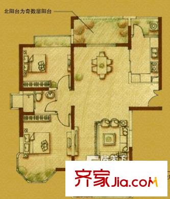中海湖濱小鎮(zhèn)戶型圖戶型圖 2室2廳1衛(wèi)1廚