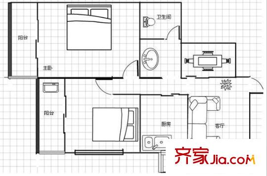 啤酒廠家屬院戶型圖11 