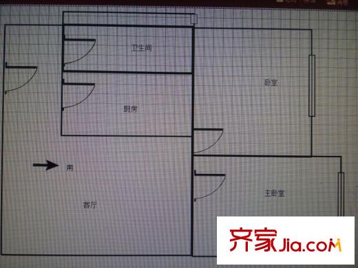 燃料公司家屬院 2室 戶型圖