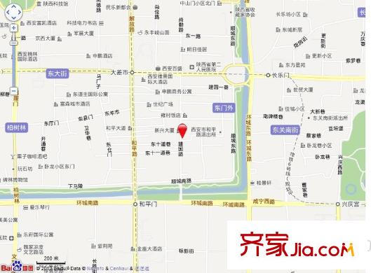 建國路生活小區(qū)交通圖