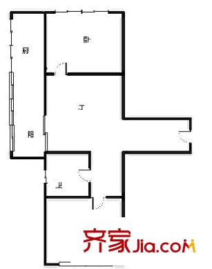 冠誠國際 1室 戶型圖