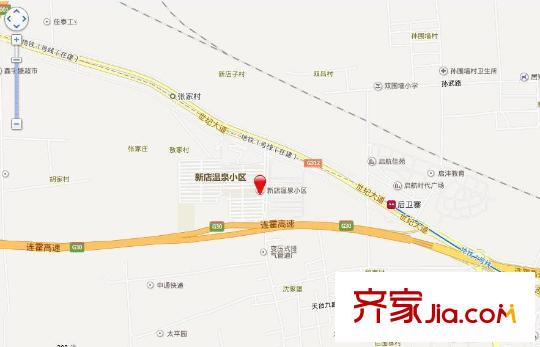 新店溫泉小區(qū)交通圖西安  
