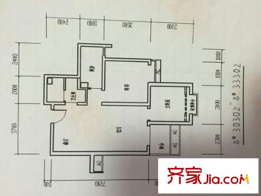 新店溫泉小區(qū) 2室 戶型圖