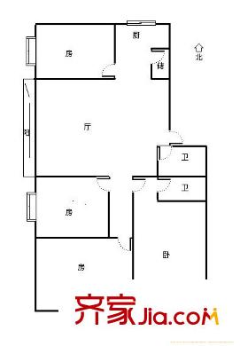 紅葉大廈戶型圖戶型圖 4室2廳2衛(wèi)