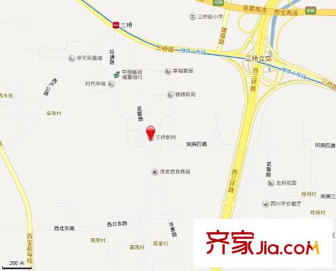 三橋新村交通圖 