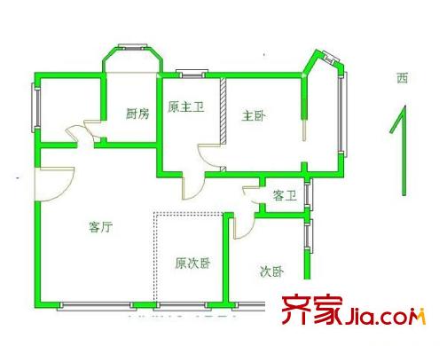 楓葉廣場(chǎng)二期 3室 戶型圖