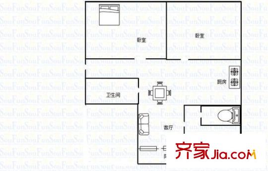 楓葉廣場(chǎng)二期 3室 戶型圖