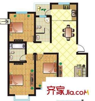 糜家橋小區(qū) 戶型圖 3室2廳2衛(wèi) 