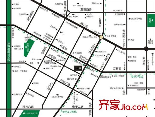 上上城交通圖:戶型圖
