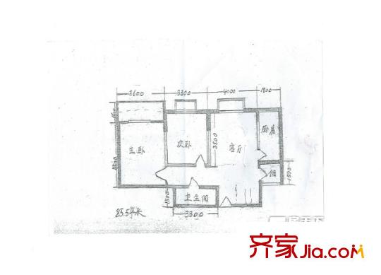 新尚東城 2室 戶型圖