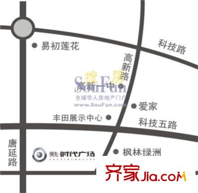 領(lǐng)先時(shí)代廣場(chǎng)交通圖