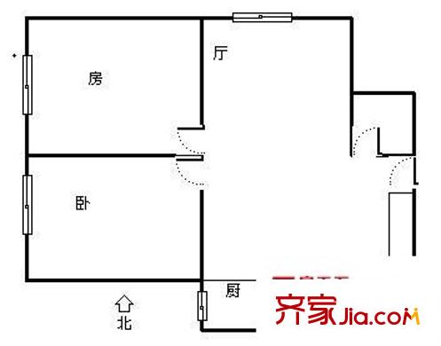 南廣濟(jì)街小區(qū)戶型圖廣濟(jì)街小區(qū) 2室 戶型圖 2室2廳1衛(wèi)1廚