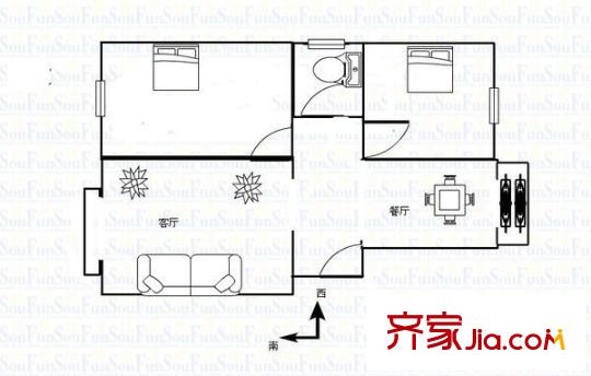 26度家園 2室 戶型圖